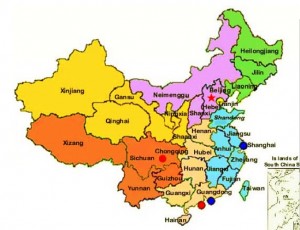 Mapa China Zonas Desarrollo