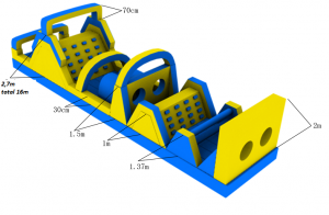 Croquis del hinchable obstáculo