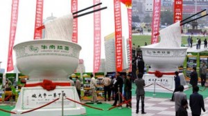 Monumento chino a los boles de fideos